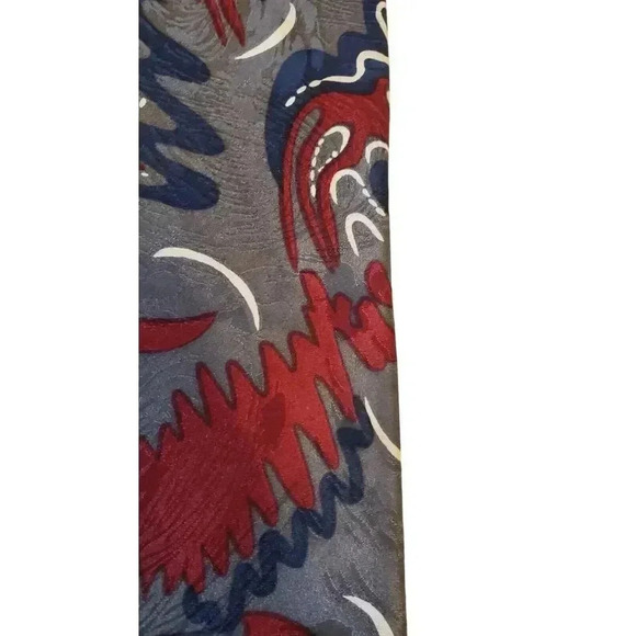 SURREY Luxury Abstract Pattern Red Blue Gray Tie Necktie Business Church Work - Picture 3 of 11